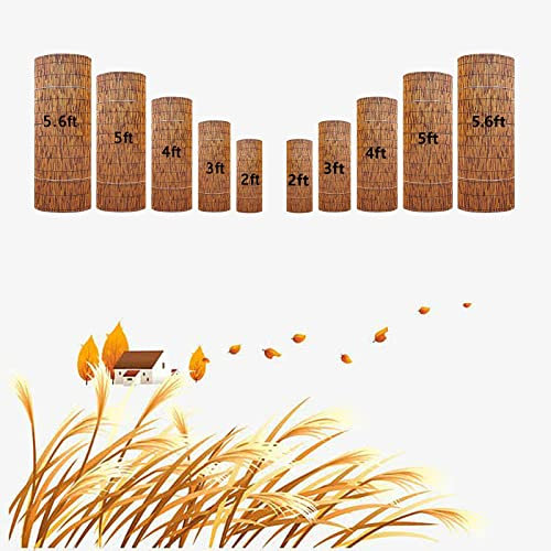 Rouleau de clôture de jardin en bambou naturel 1,2 x 1,8 m pour terrasse, balustrade et balcon