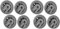 8PCS Dishwasher Wheels, Dishwasher Basket Wheel, Lower Basket Wheel, Dishwasher Bottom Wheel, Compatible For Bosch Siemens with the Original Code 611475 00611475