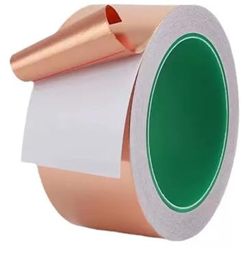 Wasaii Noppenfolie für Hochbeet Hochbeete Selbstklebend Abschirmband Kupferband Gegen Schnecken Kragen Schneckenschutz Kupferblech Schneckenkorn Copper Tape (50mmx12m)