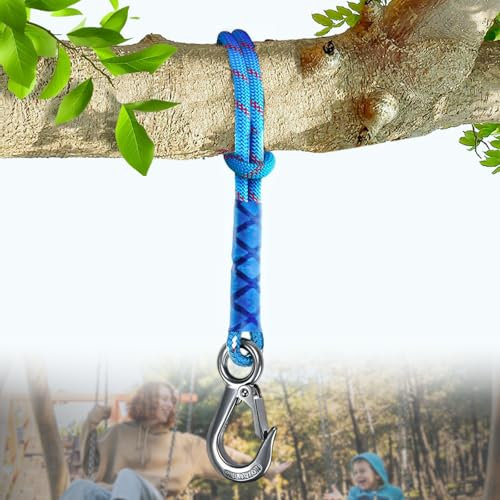 eupdd 100cm Schaukel Befestigung Seil: Schaukelseile für Indoor Outdoor Baumschaukel, Seil mit Karabiner, Schaukel Befestigung Baum, Seil für Schaukel, Schaukel Befestigung Balken