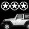 3 Stück Sticker Sterne, Militär Aufkleber Beständig gegen Regen und Sonne, Sterne Militär Aufkleber, Off Road Sticker USA Army Oldschool, Military Star US Army Aufkleber für Auto oder Motorrad (Weiß)