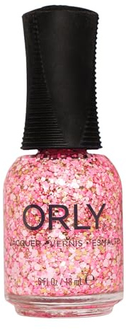 ORLY Nagellack PARTY IN PINK 18ml - Glitzer Nagellack für funkelnden, auffälligen Look, hochpigmentiert & langanhaltend, intensiver Sparkle für Party & besondere Anlässe