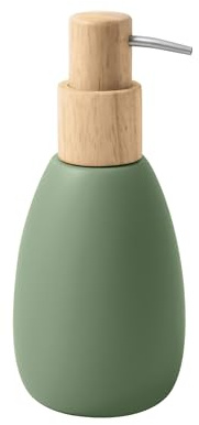 Spirella - Dispensador de Jabón Sven, 260 ml de Poliresina para un Baño Elegante y Práctico, Ideal para Uso Diario y Diseño Moderno, Albahaca