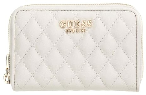 GUESS Geldbörse Atabey SLG Medium Zip Around Wallet Cream White Creme