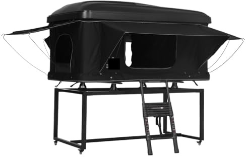 NEXANMDI Dachzelt for SUV und Pickup, 2–3 Personen, wasserdichtes 600D-Gewebe, schnell aufzubauendes Overlanding-Zelt mit Matratze und Leiter, Ganzjahres-Dachzelt for Offroad-Reisen