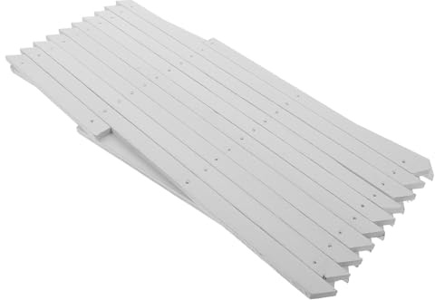 jojofuny Clôture Murale en Bois Traité Anti-Corrosion Extensible 44 CM Finition Blanche Lisse Support Décoratif pour Plantes Grimpantes Jardin Balcon et Mur Structure Robuste et