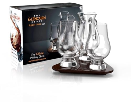 Glencairn Whiskyglas, Flight Tray Set mit Krug im Geschenkkarton