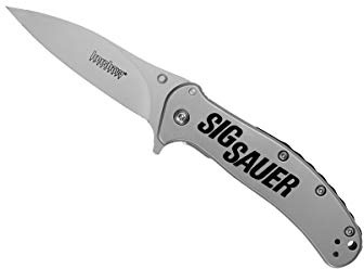 Kershaw 1730SS 0, Klappmesser, Zing Framelock, Klinge: 7,6 cm, Taschenmesser, Extended Tang, Daumenpin, Taschenclip Stainless Steel Folder, Silber matt, 12,4 x 12,4 x 3,5 cm 91 g