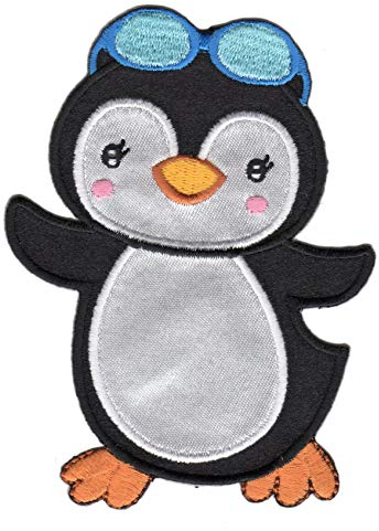 PatchMommy Pinguin Patch Aufnäher Applikation zum Aufbügeln Bügelbild - für Kleidung Jeans Jacken Kinder Baby