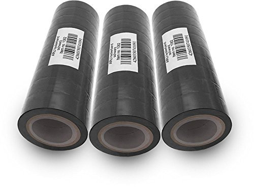 ARLI Isolierband 30x schwarz 10m je Rolle Klebeband Isolier band Isoband Universal selbstklebendes Klebe Band zum isolieren reparieren elektrischer Leitungen installation kfz 30 Stück