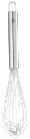 HENDI Schneebesen, Rührbesen, Ballonschneebesen, 12 dünne flexible Drähte, mit Aufhängöse, Geschirrspülmaschinengeeignet, 300mm, Edelstahl