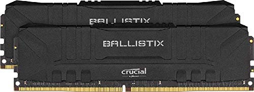 Crucial Ballistix BL2K32G36C16U4B 3600 MHz, DDR4, DRAM, Desktop Gaming Speicher Kit, 64GB (32GB x2), CL16, Schwarz Standard: 64GB (32GBx2)