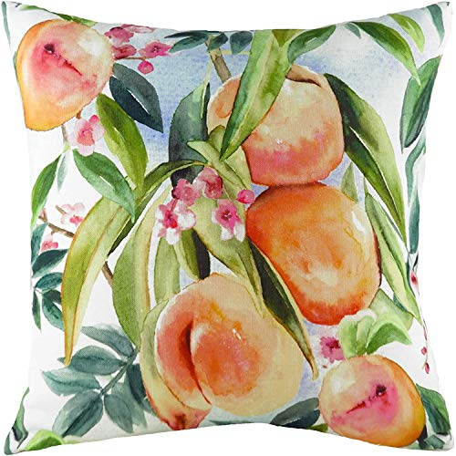 furn. Evans Litchfield Fruit Pfirsich-Kissenbezug, Mehrfarbig, 43 x 43 cm