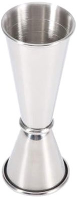 Vaso medidor profesional de 30 ml y 60 ml, Jigger de Cóctel Plateado de Estilo Japonés, Acero Inoxidable 304 Jigger de Cóctel Doble, Taza medidora de doble alcohol para bar, hogar, camarero