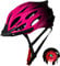 Lelesta Casco da bicicletta di sicurezza in polistirene + copertura in policarbonato, Casco da Bici Regolabile con fanale posteriore per MTB, casco da bici da corsa, integrale (Rosa sfumato)