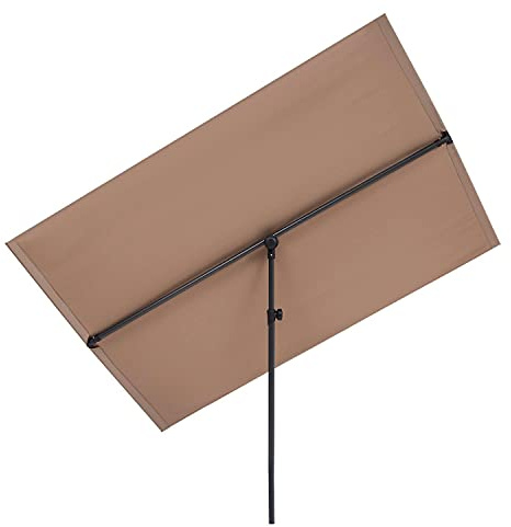 blumfeldt Flex-Shade XL parasol protection solaire, surface : 150 x 210 cm, matériau : polyester, facteur de protection UV 50, pied en aluminium, déperlant, taupe