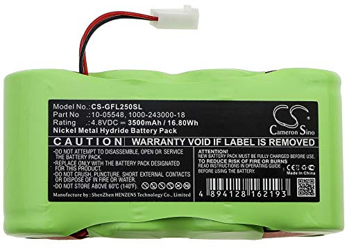 TCTK Akku 3500mAh Kompatibel mit [Geo-Fennel] Fennel FL 250 VA-N, LX250, METLAND FL250VA, Rotationslaser FL 1000, Rotationslaser 200AN, 250 VA-N, FLG FLG Grun Ersetzt 10-05548, 1000-243000-18