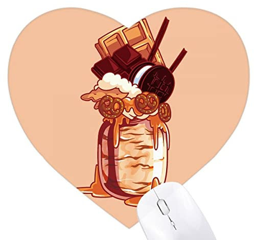 biscuits chocolat bouteille de glace Jeux de tapis de souris en forme de coeur