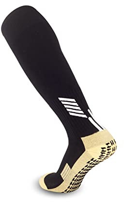 FASECKS Mens Football Socks Non-Slip Knee High Grip Soccer Socks for Team Sport