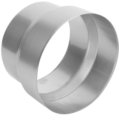 KRATKI Conector de conductos Adaptador para conexión segura entre diferentes tuberías Fabricado en chapa resistente a los ácidos de 0,6 de espesor Reductor de chimenea fi 200/-150 Segmento 1.4404