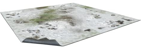 Battle Systems Terrain Winter Snowscape Gaming Mat 3x3 - Neoprene Playmat for Warhammer 40k / Age of Sigmar, Fallout, D&D DND