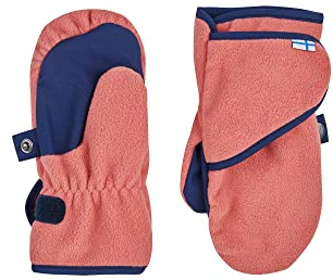 Finkid Lapanen Light Pink - Warme atmungsaktive Kinder Fleece Fäustlinge, Größe XS - Farbe Rose - Navy