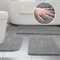 Ceneco Bath Mat Sets 3 Piece Non-slip Microfiber Bathroom Washable Water Absorbent Toilet Mat, Extra Soft Bath Rug, Bathtub Rug(Grey，50 * 80+50 * 60+U40*50 cm)
