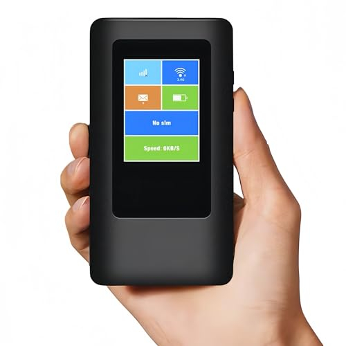 Bewinner Hotspot Mobile Router 5G, Estensore Modem 5G, Dispositivo WiFi Tascabile Ad Alta Velocità, Display LCD da 2,4 Pollici, Portatile per Viaggi, Supporto Dual Band