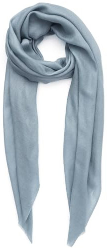 Sciarpa Cachemire Fatto in Kashmir (Confezione Regalo) Lana Merino Seta Cachemire Large Superfine Donna Uomo Pashmina Unisex Polveroso Blu