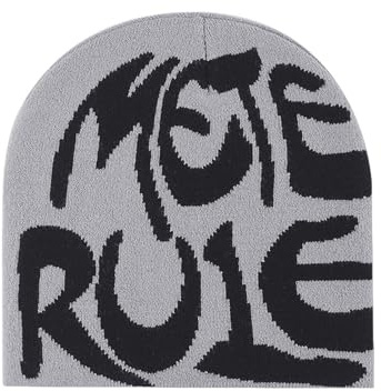 Y2K Mütze Beanie Herren Damen Teenager Cap Winter Knit Skater MEA Culpa Printed Hip Hop Mütze Strickmützen Baumwolle Streetwear Harajuku Fashion