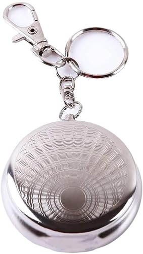 Neuheit Mini Aschenbecher/Taschenaschenbecher/Reiseaschenbecher Schlüsselanhänger Edelstahl Silber FarbeNützliche Bearbeitung