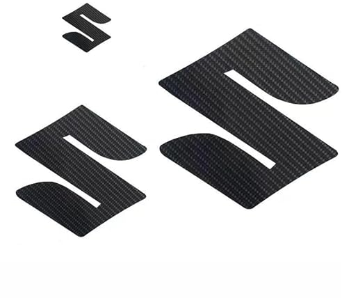 LEVABE Auto Emblem für Suzuki Vitara 2018-2023, ABS Lenkrad Abzeichen Frontkoffer Heckkoffer Emblem Heckklappen Logo Kühlergrill Emblem Zubehör,S+M+L