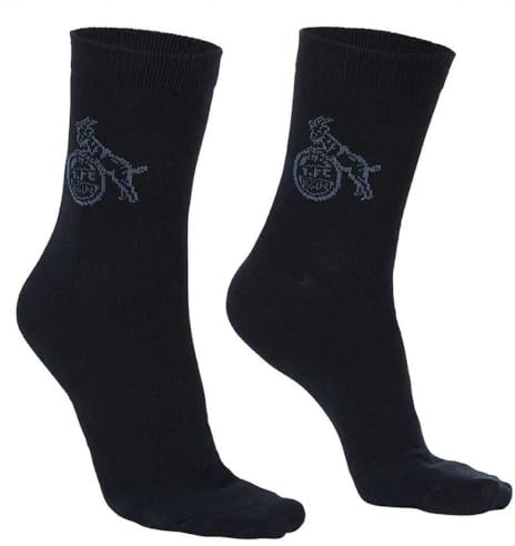 1. FC Köln Business Socken 2er Set schwarz Businesssocke Strumpf - Plus Lesezeichen I Love Köln Größe 43-46