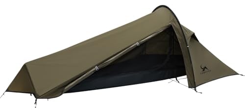 TOMOUNT Bivy Zelt Nylon Ultralight 1 Person wasserdichtes Biwaksack kleines Packmaß Trekkingzelt EIN-Man Zelt für Trekking, Camping, Outdoor, Klettern mit Rucksack