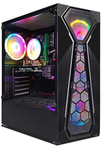 STGsivir ,PC Gaming,Ordenador de sobremesa Core i5,9400F up to 4.1GHz,Radeon RX 580 16GB,16GB RAM,1T SSD,WiFi,BT 5.0,4 Fans,Windows 11 H64