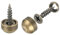QUARKZMAN 12pcs Laiton Décoratif Vis avec Bouchons, 9mm Miroir Vis Couvercle Autotaraudeurs Vis pour Meuble Fixation, Bronze