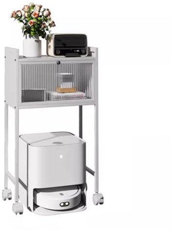 Générique Armoire de Rangement for Robot balayeur, 40,5 Pouces de Hauteur, Support de Rangement Mobile au Sol for Machine de Balayage, Support de Rangement for Chariot, Support de Rangement for Salon