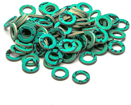 KINETICS LINE Fiber Flachdichtung 3/8 Zoll Reduziert (13.5 x 8.5 x 2 mm) 100 Stück Sanitär, Heizung, Klima, Lüftung, Rohrleitungs und Garten (bis zu 180°C)