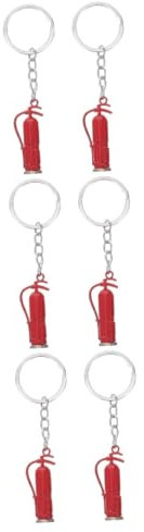 Amosfun 6 Stk Feuerwehrmann- Zubehör Feuerwehrmann-Hängeornament haushaltsgeschenke für den haushalt Sackkarre Spielzeuge Feuerwehrmann-Schlüsselornament Taschenanhänger