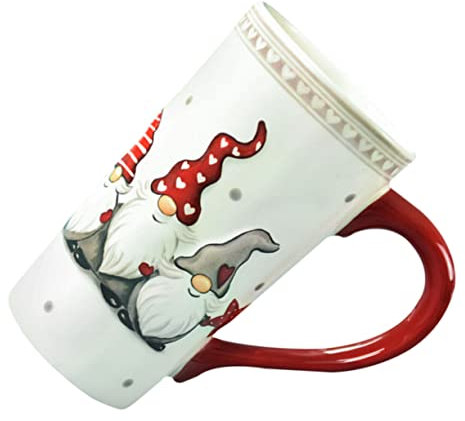 Garneck 1pezzi Tazza Di Ceramica Natalizia Con Manico Mug Per Caffè Latte e Bevande Calde Design Creativo Con Motivo Di Babbo Natale Per Festeggiare Natale