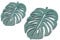 IMIKEYA 2st Plattenauflage Monstera-tischset Tropische Tischsets rutschfeste Untersetzer Luau-tischsets Geschirr Matte Nordisches Blatt Tischsets Esstisch Bambus Green