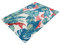 Riess Ambiente In- und Outdoor Teppich Tropical - 240x160cm - grün pink - Blatt florales Design wetterfest
