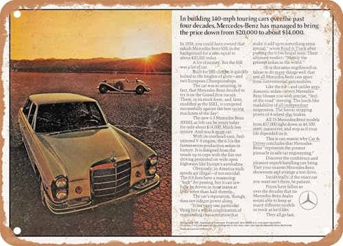 Blechschilder 1969 Mercede 300 SEL Touring Cars Vintage Ad sprüchen wandkunst home deko