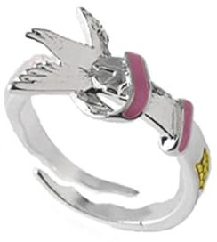 Angemon Angewomon Ring Heißes Anime-Zubehör Trendiges Paarring Unisex modische verstellbare öffnungsfähige Cosplay-Ring
