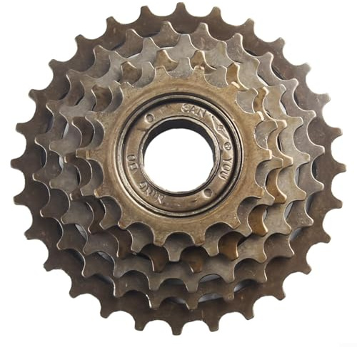 Bicycle Freewheel 6/7/8 Speed,13/14-28T Screw-On Cassette High-Carbon Steel Smooth Shifting,Compatible Bike Component(6 speed)