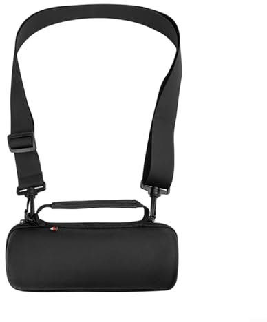 SMZhomeone Hartschalen-Schutzhülle für Lautsprecher, wasserdicht, tragbar, stoßfest, EVA-Nylon, Schutz mit Schultergurt, praktischer Schultergurt, 24 x 10 x 7,5 cm, Schwarz
