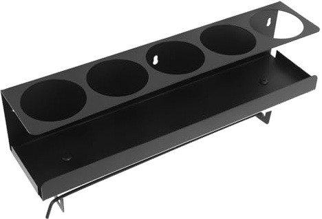 Homoyoyo Étagère Murale Robuste pour Garage avec Porte-Bouteilles et Porte-essuie-Tout Support Métal Renforcé Multifonction pour Rangement Outils et Spray