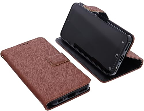 foto-kontor Tasche kompatibel mit Emporia SMART 7 Lite / 7 mini / ME7 Schutzhülle braun Book Style Case Handy Schutz Hülle Buch Wallet Handyhülle Cover Klapphülle Ständer Handytasche