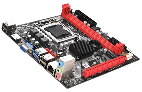 kesurpae Premium Desktop Mainboard B75A mit DDR3 Speicher, USB 0 Schnittstelle, hoher Kompatibilität, geeignet für Gaming Systeme, LGA 1155 Sockel, 2X DDR3 Dual Channel Speicher, langlebig