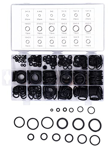 O Ring Dichtsatz 279 Stück, Gummi Wasserdicht & Verschleißfest, Verschiedene Größen - Strapazierfähig, Öl - Und UV - Beständig, Für Auto Und Sanitär